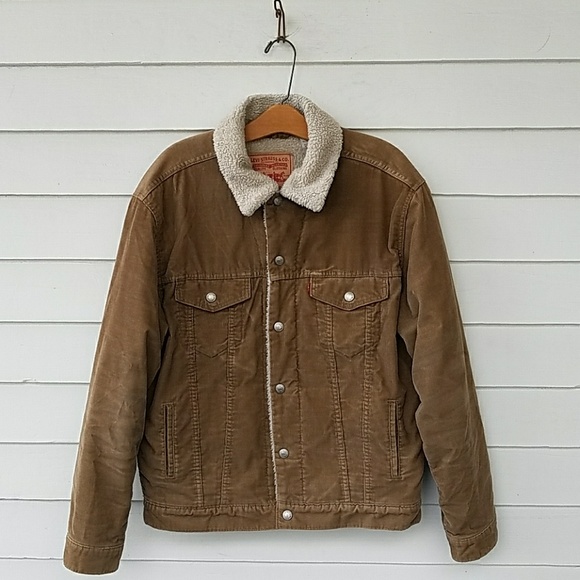 tan corduroy sherpa jacket